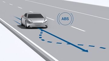 Tác dụng lớn nhất của phanh ABS là cho phép tài xế tiếp tục kiểm soát được hướng lái và chống hiện tượng trượt khi phanh gấp.