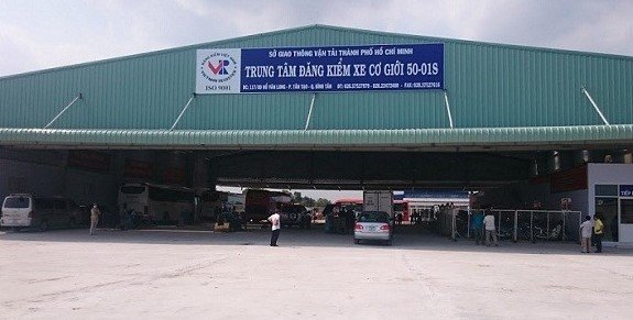Một trung tâm đăng kiểm xe cơ giới tại thành phố Hồ Chí Minh.